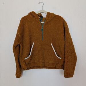 Wild Fable - Women's Size XS Half-Zip Sherpa Anorak Jacket - Rust Color NEW